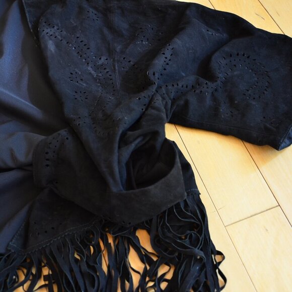 The Kooples jacket Embossed Leather & Franges Jacket - Picture 6 of 9